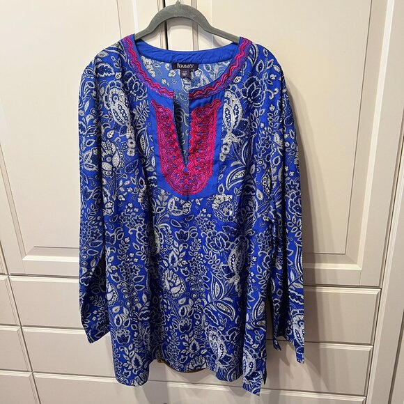 ROAMAN’S Embellished Flare-Sleeve Tunic Blouse (Size 24W) - Picture 2 of 13
